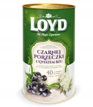 LOYD Czarna porzeczka 40 torebek w puszce