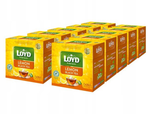 Zestaw 10x Herbata CZARNA LOYD Black Tea Lemon 20T