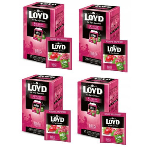 4x Herbata LOYD Malina dzika róża 80 T