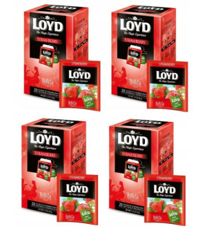 4x Herbata HORECA LOYD Strawberry 80 torebek