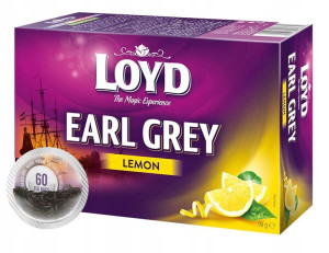 Herbata czarna LOYD Earl Grey Cytrynowa 60 torebek