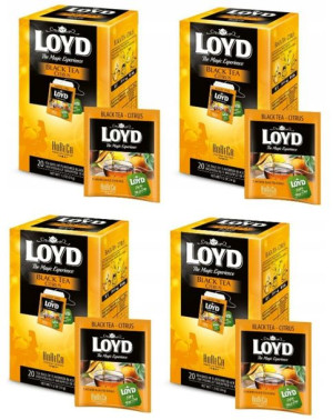 4x Herbata HORECA LOYD Black Tea Citrus 80 torebek