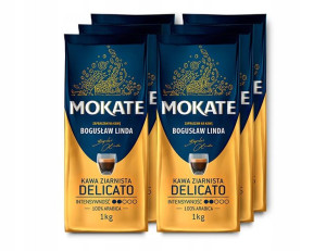 Kawa ziarnista zestaw MOKATE 6x1kg Delicato
