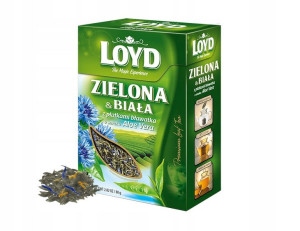 Herbata zielona i biała LOYD z bławatkiem 80 g