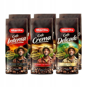 Kawa ziarnista zestaw mix MARILA 6x1kg