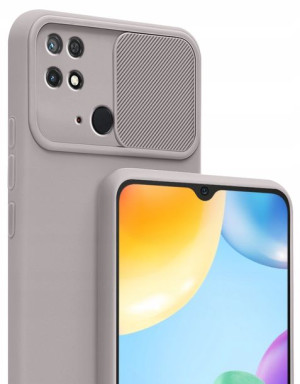 Etui SILICONE CamShield +Szkło do Xiaomi Redmi 10C
