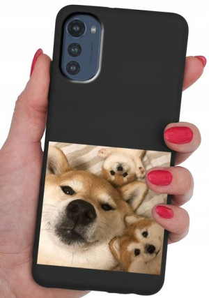 ETUI CASE WZORY + SZKŁO 9H do Motorola Moto E32