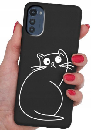 ETUI CASE WZORY + SZKŁO 9H do Motorola Moto E32