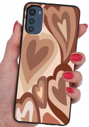 ETUI CASE WZORY + SZKŁO 9H do Motorola Moto E32