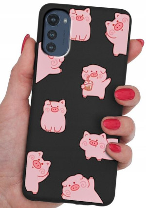 ETUI CASE WZORY + SZKŁO 9H do Motorola Moto E32