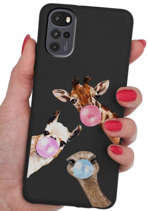 ETUI CASE WZORY + SZKŁO 9H do Motorola Moto G22 4G