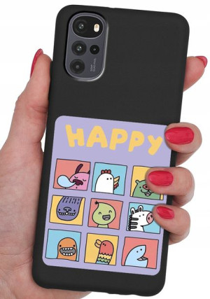 ETUI CASE WZORY + SZKŁO 9H do Motorola Moto G22 4G
