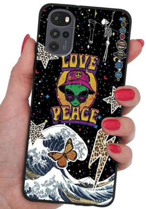 ETUI CASE WZORY + SZKŁO 9H do Motorola Moto G22 4G