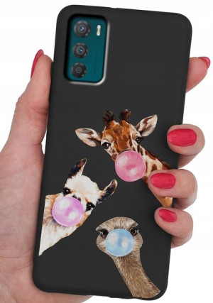 ETUI CASE WZORY + SZKŁO 9H do Motorola Moto G42