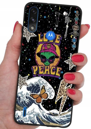 ETUI CASE WZORY + SZKŁO do Motorola E7 / E7i Power