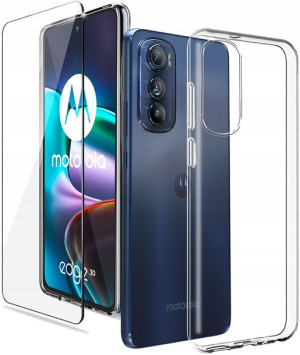 Etui Clear Case + Szkło do Motorola Moto EDGE 30