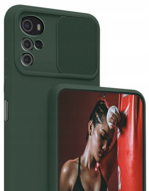 Etui do Motorola G22 SILICONE CamShield + Szkło 9H