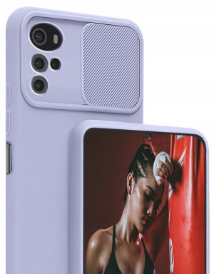 Etui do Motorola G22 SILICONE CamShield + Szkło 9H