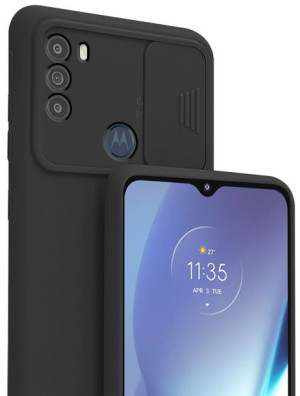 Etui SILICONE CamShield Szkło do Motorola Moto G50