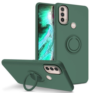 Etui Silicone Ring +Szkło do Motorola Moto E30 E40