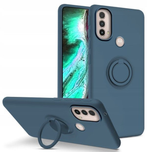 Etui Silicone Ring +Szkło do Motorola Moto E30 E40