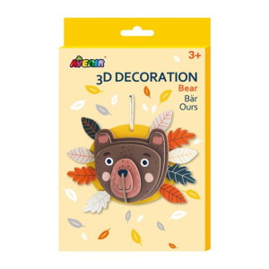 Dekoracja 3D miś na ścianę Avenir