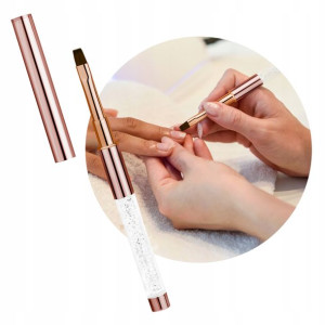 Pędzelek PROFICO do żelu Crystal GOLD Brush G01