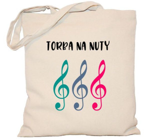 Torba na nuty kolorowe klucze na DZIEŃ NAUCZYCIELA torba 240g