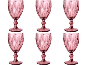 Komplet Kieliszków do wina 300 ml ELISE PINK 6 szt