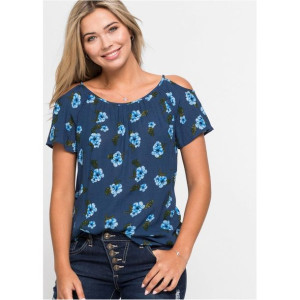 Bonprix Bluzka W Kwiaty Z Koronką 40-42 915727