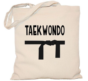 Torba Taekwondo z czarnym pasem na DZIEŃ NAUCZYCIELA torba 240g