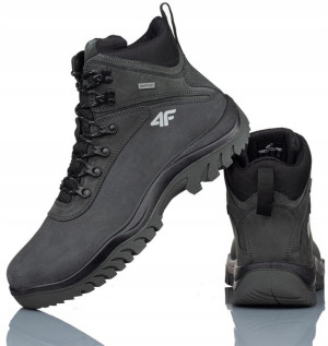 Buty Męskie 4f Trekking Wodoodporne Antracyt R-43