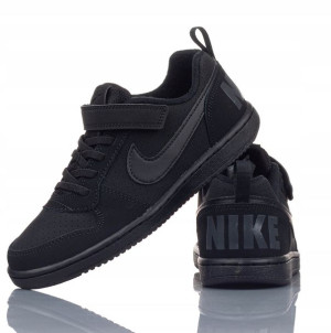 Buty Dziecięce Nike Court Borough Czarne R-27,5