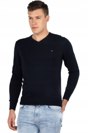 Tommy Hilfiger Sweter Czarny Oryginalny R-s