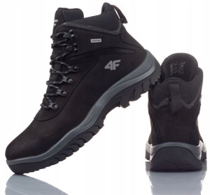 Buty Męskie 4f Trekking Wodoodporne Czarne R-41