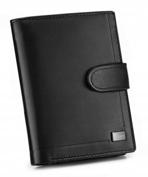 Portfel męski skórzany ZAGATTO RFID BLOCK skóra ZG-008L-BAR BLACK