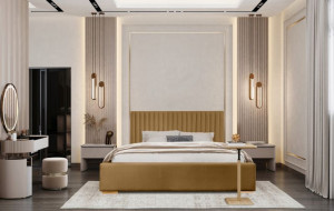 Łóżko Z Pojemnikiem Wezgłowiem 140x200 QR06 O-sofa