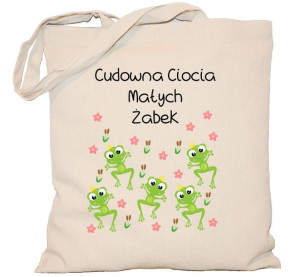 Torba Cudowna Ciocia Małych Żabek na DZIEŃ NAUCZYCIELA torba 240g