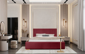Łóżko Z Pojemnikiem Wezgłowiem 180x200 QR06 O-sofa