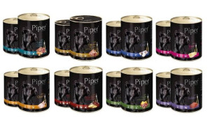 DOLINA NOTECI PIPER Mix Smaków 24x800g - mokra karma pełnoporcjowa dla doro