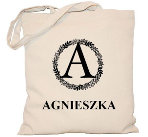 Torba płócienna 240g z monogramem i imieniem