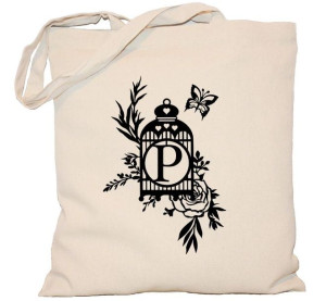 Torba płócienna 240g z monogramem i imieniem