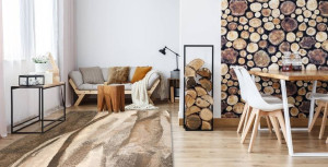 Dywan wełniany do salonu GREG Brązowy TEMPO NATURAL