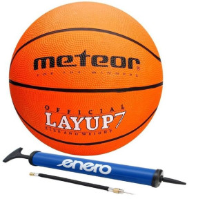 METEOR Piłka Do Koszykówki Layup Rozmiar 7 + Pompka