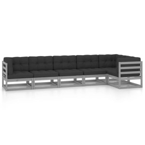 66-cz. zestaw wypoczynkowy do ogrodu, z poduszkami, lita sosna