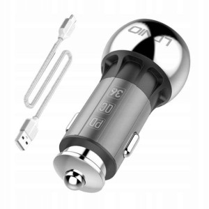 LDNIO Ładowarka Samochodowa USB USB-C Kabel USB-C