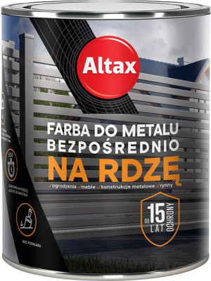 Altax Emalia Do Metalu Bezpośrednio Na Rdzę Antracyt Mat 0,75l