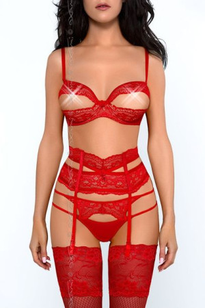 axami pas do pończoch model v-6722 intense scent of a woman red
