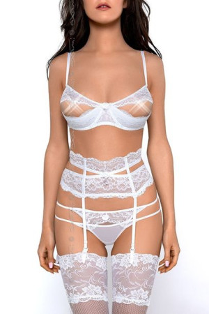 axami pas do pończoch model v-6712 angelic scent of a woman white