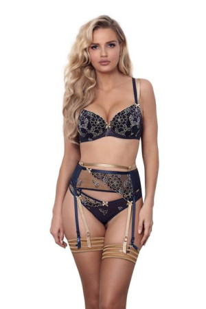 axami pas do pończoch model v-9332 blue lagoon gold/navy